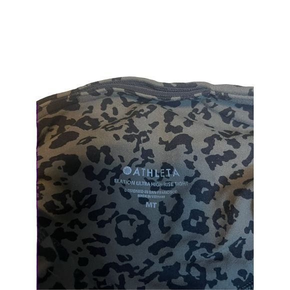 Athleta Leopard Elation Ultra High Rise Tight Anthracite Grey - Picture 4 of 5
